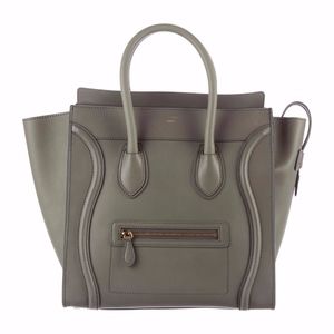 Celine Luggage tote with antiqued goldstone hardwa
